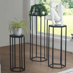 Telefontische|Blumensäulen*Pharao24 Pflanzenhocker Set Quinta