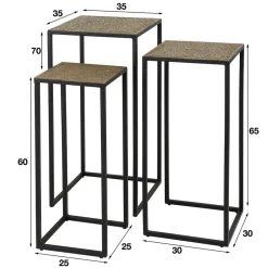 Beistelltische|Telefontische*Pharao24 Pflanzensäulen Set Pingdong
