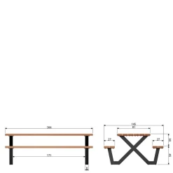 Massivholztische|Gartenmöbel*Pharao24 Picknick-Tisch Vlatu
