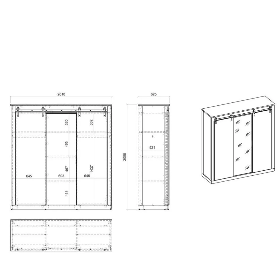 Pharao24 Pinie Weiß Schlafzimmer Set Dionada> Schlafzimmer Sets