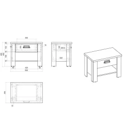 Pharao24 Pinie Weiß Schlafzimmer Set Dionada><noscript><img width=
