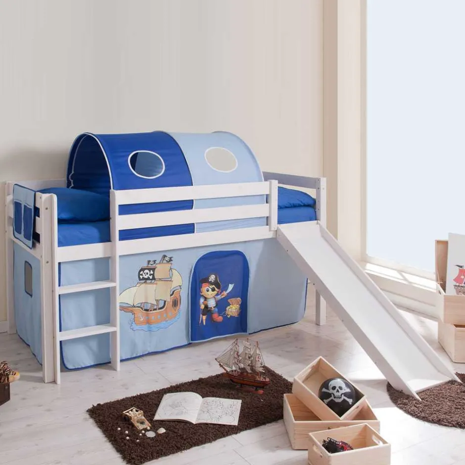 Kinderbetten|Piratenbett*Pharao24 Pirat Hochbett Donabello