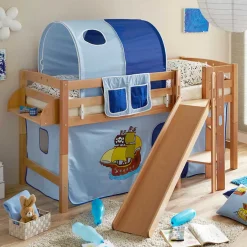 Pharao24 Piraten Halbhochbett Arsenily>Kinder Kinderbetten|Piratenbett