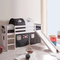 Pharao24 Piraten Hochbett Floyda>Kinder Kinderbetten|Piratenbett