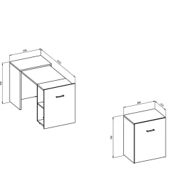 Schreibtische*Pharao24 Platzsparender Schreibtisch Jaytagro