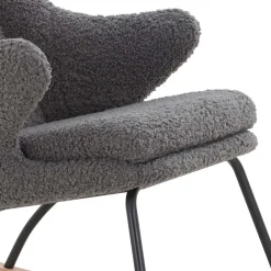 Wohnzimmer Sessel|Ohrensessel*Pharao24 Plüsch Schaukelstuhl Jilamenda