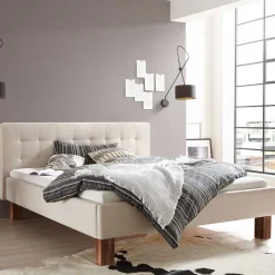 Pharao24 Polster Bett Beige Barlee> Polsterbetten