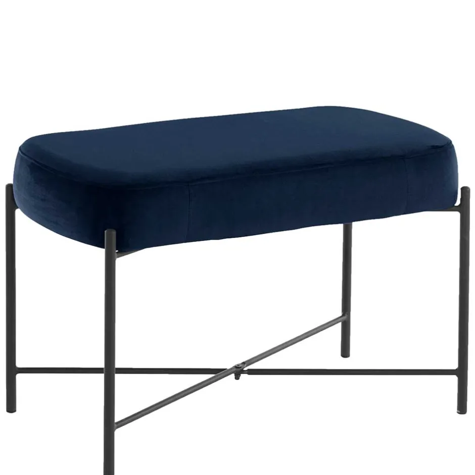 Pharao24 Polsterbank Samt Blau Veromica> Küchenbank|Sitzbänke