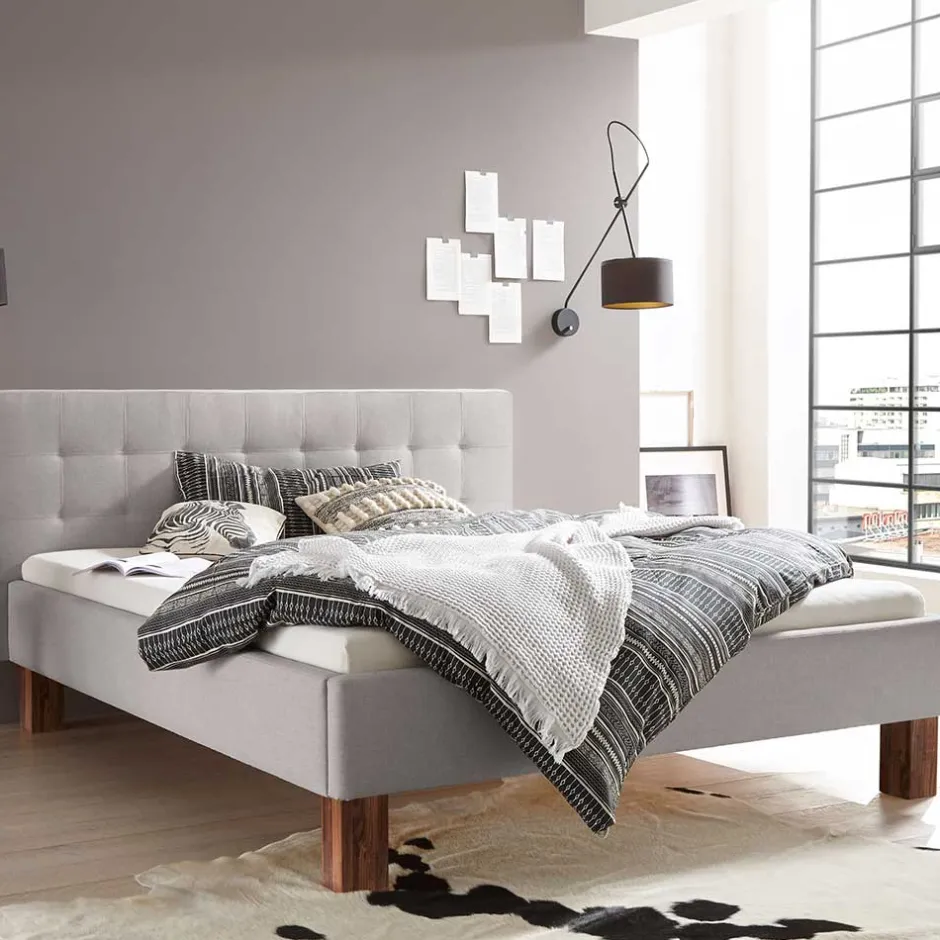 Doppelbetten|Polsterbetten*Pharao24 Polsterbett Grau Luenas
