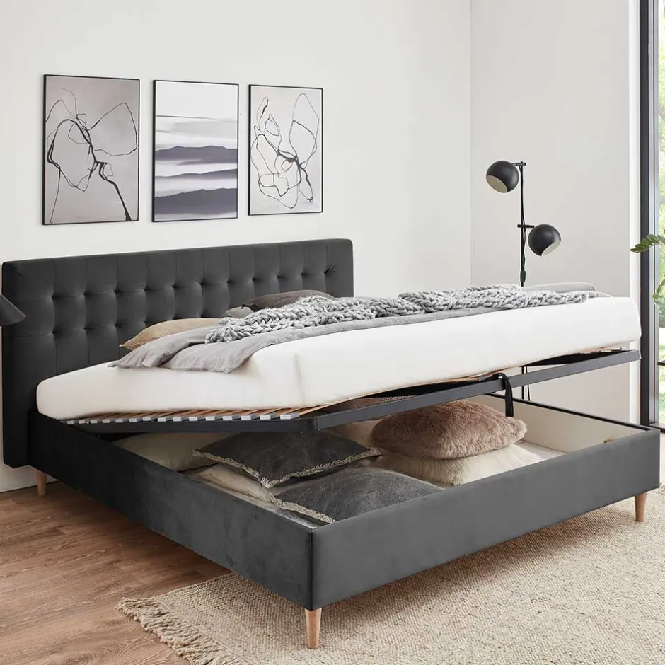 Funktionsbetten|Schubkastenbetten*Pharao24 Polsterbett 140x200 cm Gregg