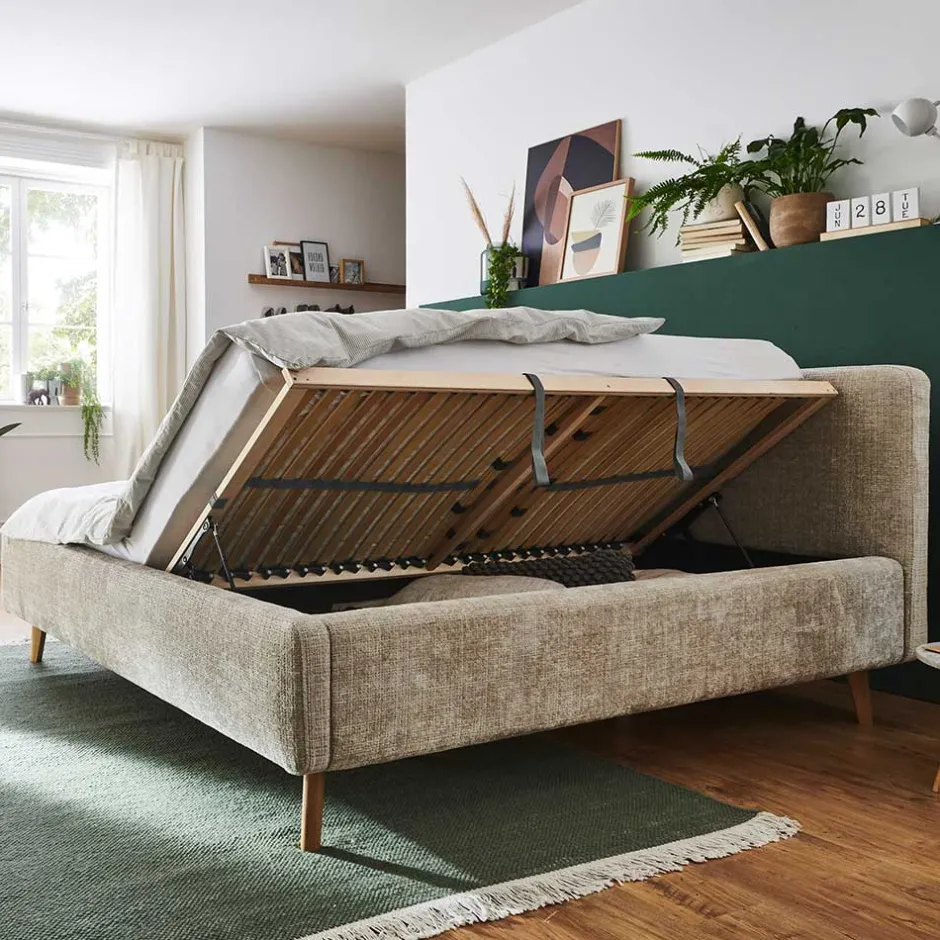 Funktionsbetten|Schubkastenbetten*Pharao24 Polsterbetten Beige Atrios