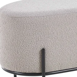 Sitzhocker|Hocker*Pharao24 Polsterhocker Boucle Taupe Furoro