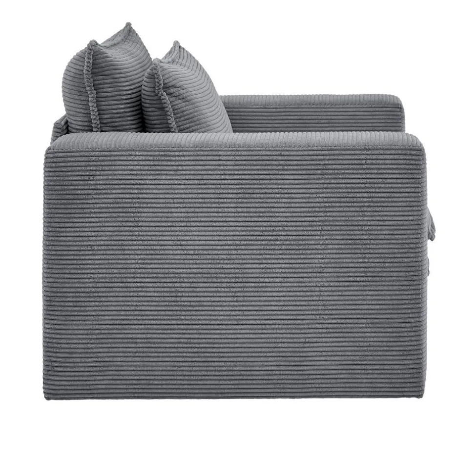 Pharao24 Polstersessel Anthrazit Cord Eltusa> Polstermöbel|Wohnzimmer Sessel