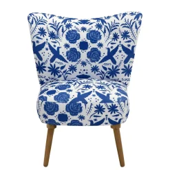 Pharao24 Polstersessel blau weiß Milan><noscript><img width=