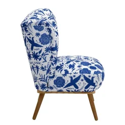 Pharao24 Polstersessel blau weiß Milan><noscript><img width=