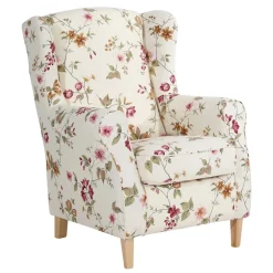 Pharao24 Polstersessel geblümt Foliage> Polstermöbel|Wohnzimmer Sessel