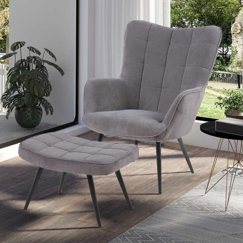 Pharao24 Polstersessel mit Hocker Dalicia> Relaxsessel