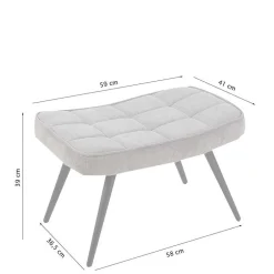 Relaxsessel*Pharao24 Polstersessel mit Hocker Cadylica