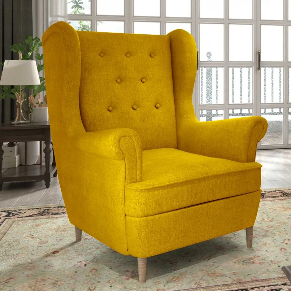 Pharao24 Polstersessel Yestinas> Ohrensessel