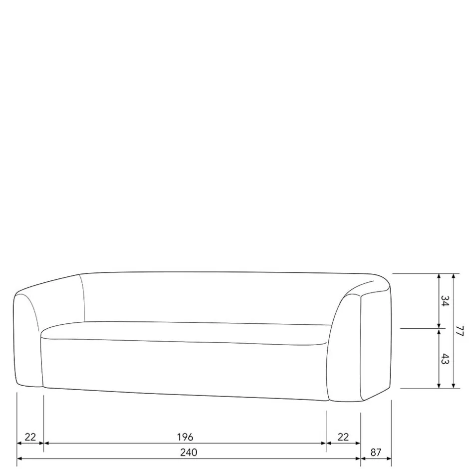 3 Sitzer Sofa*Pharao24 Polstersofa Masure
