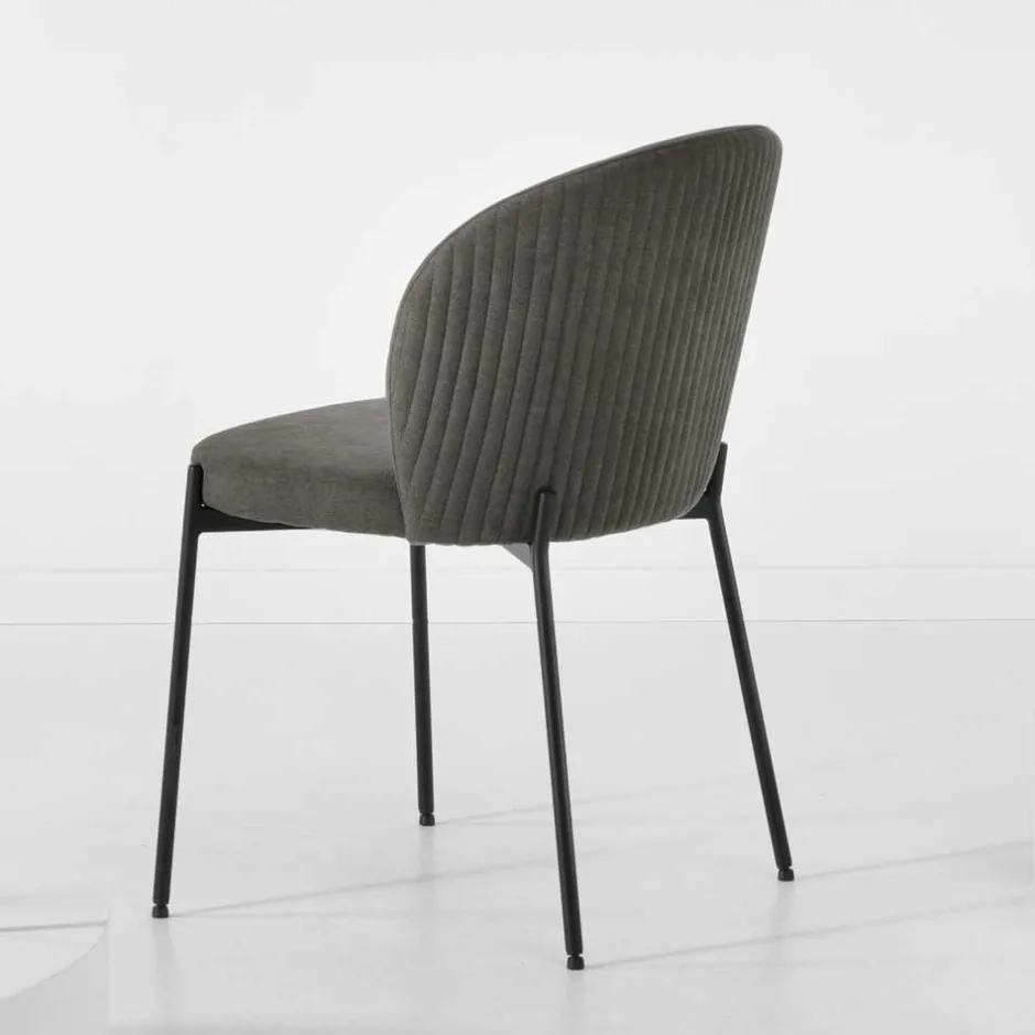 Pharao24 Polsterstuhl Set Anthrazit Maximo> Küchenstühle|Esszimmerstühle
