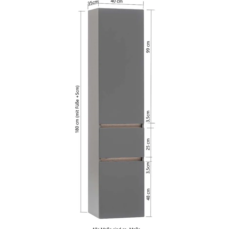 Pharao24 Premium Badmidischrank Kropenia> Bad Hochschränke|Badezimmerschränke