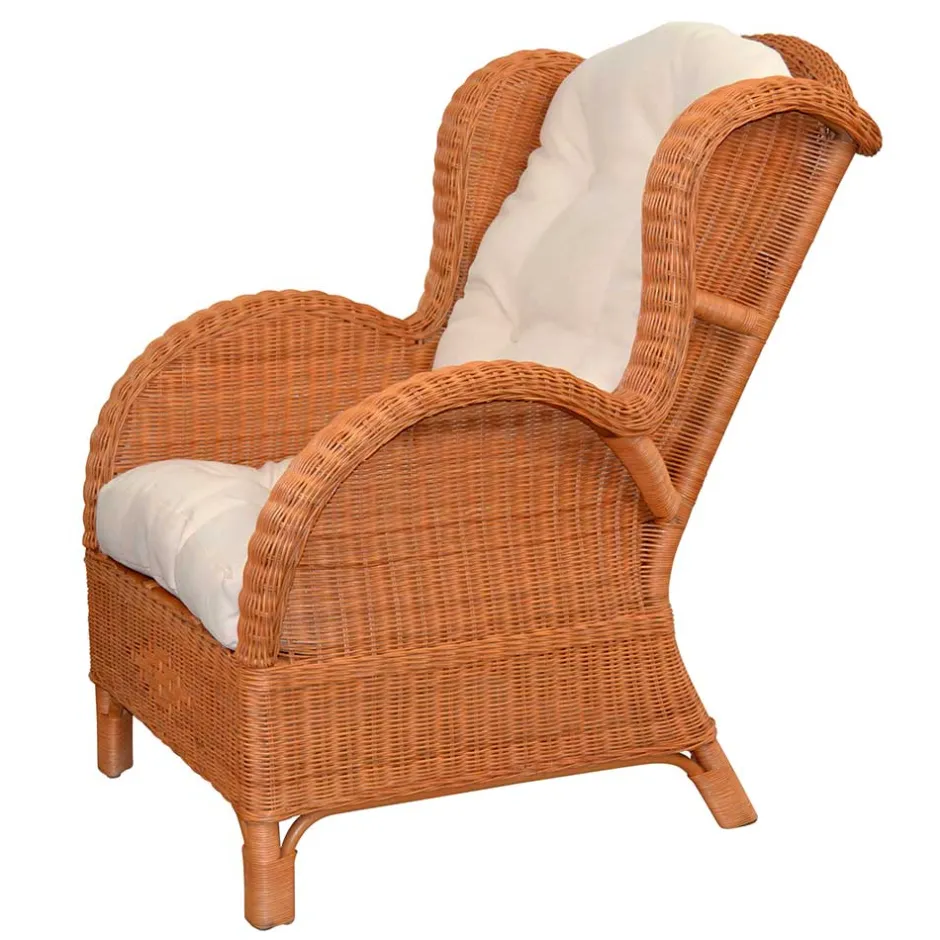 Wohnzimmer Sessel|Ohrensessel*Pharao24 Rattan Ohrensessel Libria