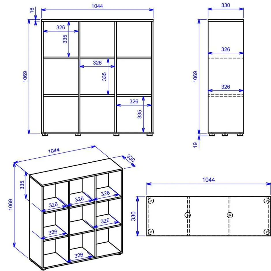 Wohnzimmerregale|Standregale*Pharao24 Raumteiler Omnus