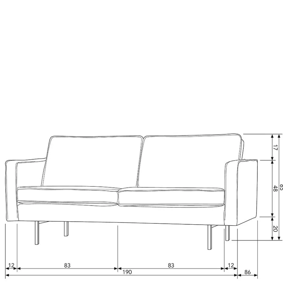 Polstermöbel|Wohnzimmercouch*Pharao24 Recycling Leder Sofa Ulada