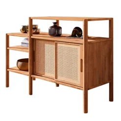 Pharao24 Regal mit Schiebetüren Artjes> Wohnzimmerregale|Massivholzregale