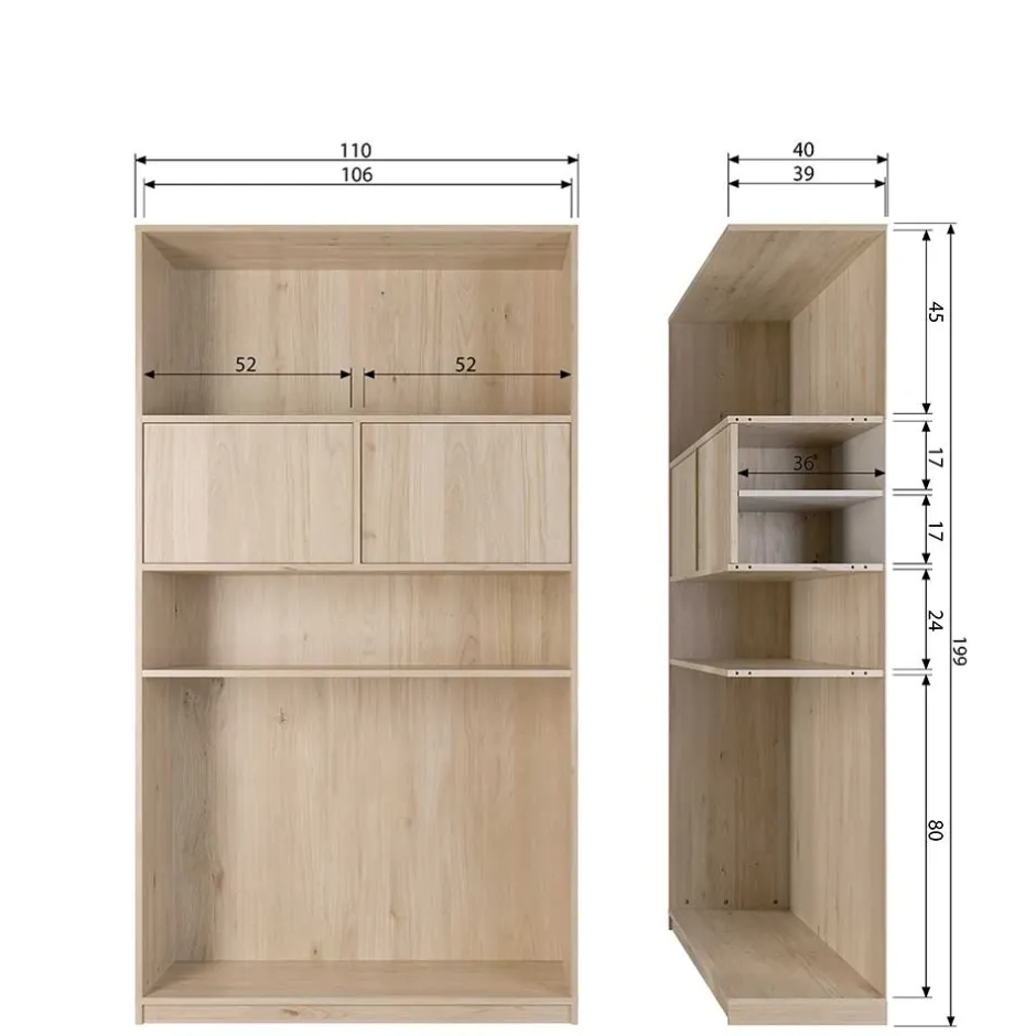 Wohnzimmerregale|Bücherregale*Pharao24 Regal Modul Shinin