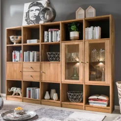 Pharao24 Regalkombination mit Glastüren Dascalo> Raumteiler|Regalwände