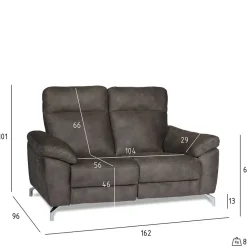 2 Sitzer Sofa*Pharao24 Relaxcouch Mixi