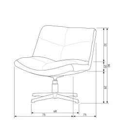 Wohnzimmer Sessel*Pharao24 Retro Drehsessel Dalencia