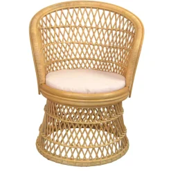 Wohnzimmer Sessel*Pharao24 Retro Rattan Sessel Adendro