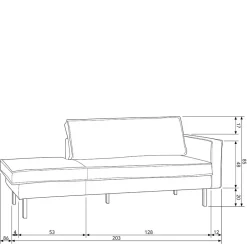 Liegen*Pharao24 Retro Sofa Domago