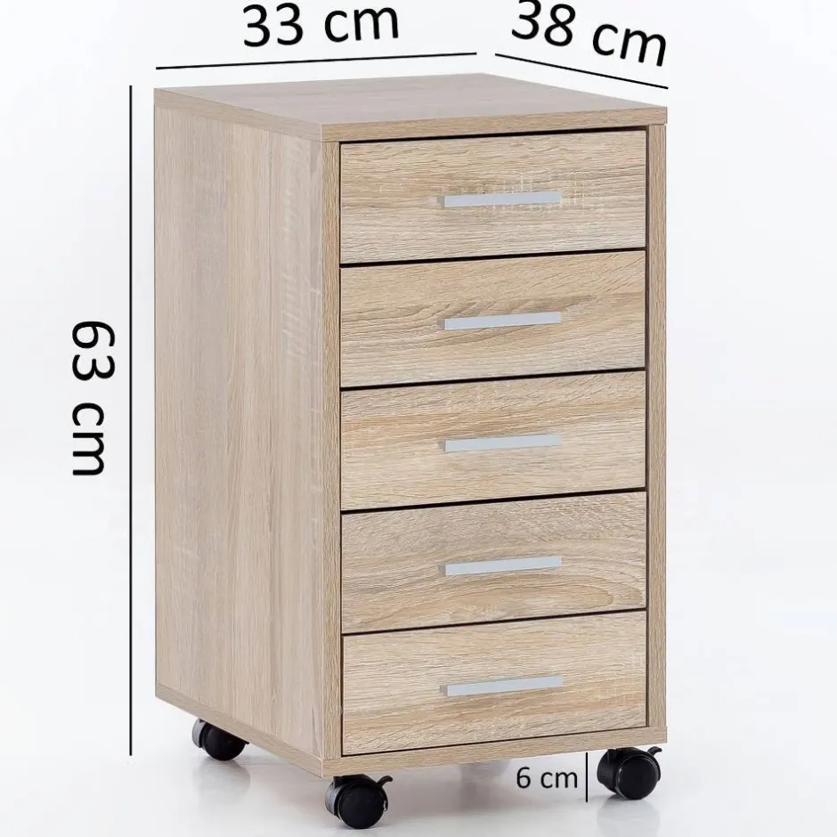 Büroschränke|Aktenschränke*Pharao24 Rollcontainer Wheel