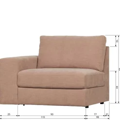 Modulsofas*Pharao24 Rosa Modulsofa Oktamian