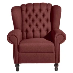 Ohrensessel*Pharao24 Roter Wohnzimmer Sessel Idena
