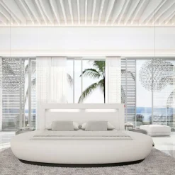 Kunstlederbetten|Polsterbetten*Pharao24 Rundbett Fifora