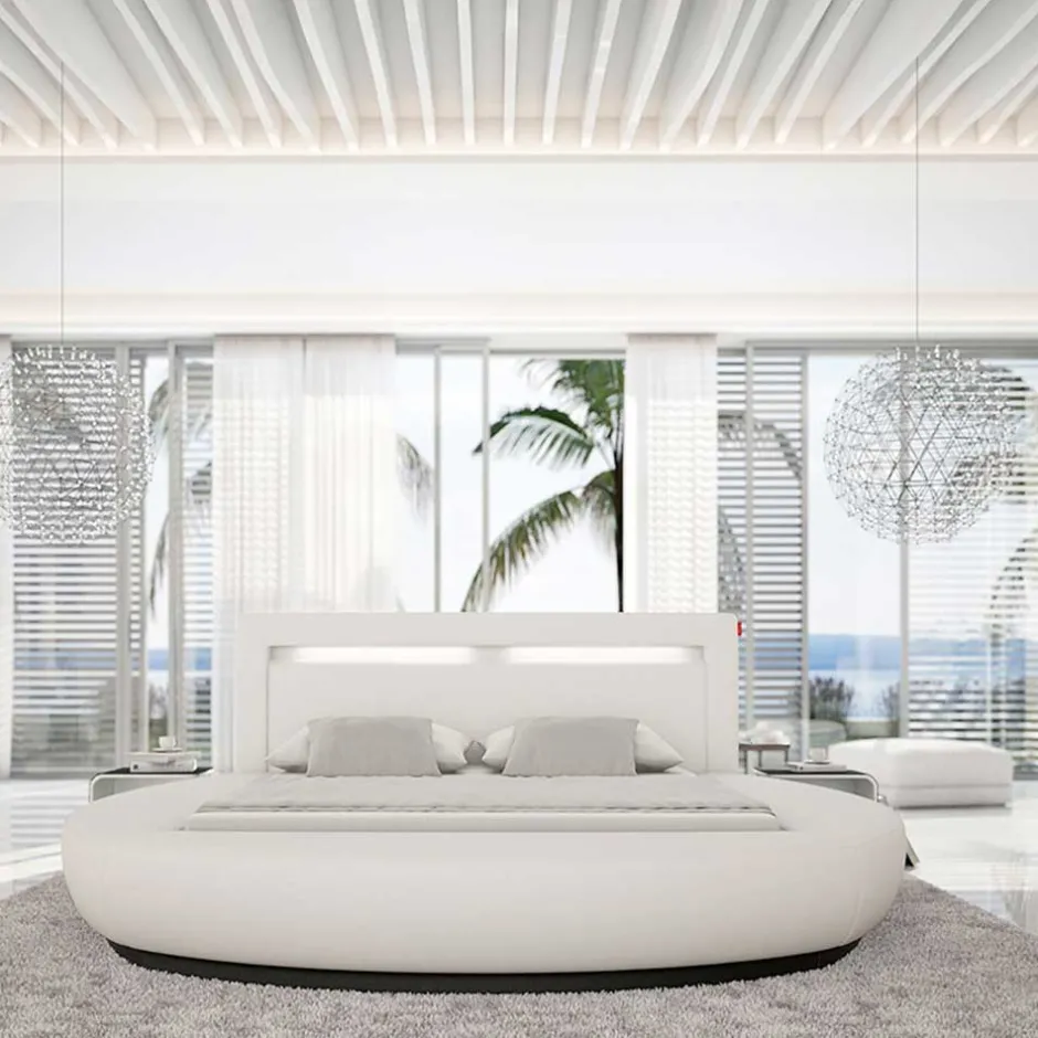 Kunstlederbetten|Polsterbetten*Pharao24 Rundbett Fifora