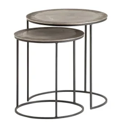 Wohnzimmertisch|Beistelltische*Pharao24 Runde Beistelltische Duclia