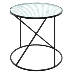 Pharao24 Runder Beistelltisch Sasmina> Glastische