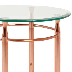 Glastische*Pharao24 Runder Beistelltisch Tiamo