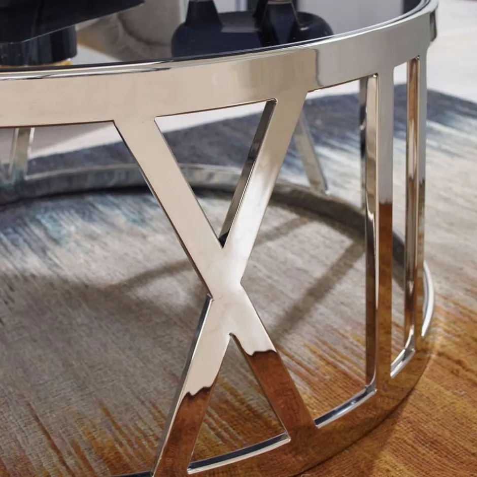 Pharao24 Runder Couchtisch Inglis> Glastische