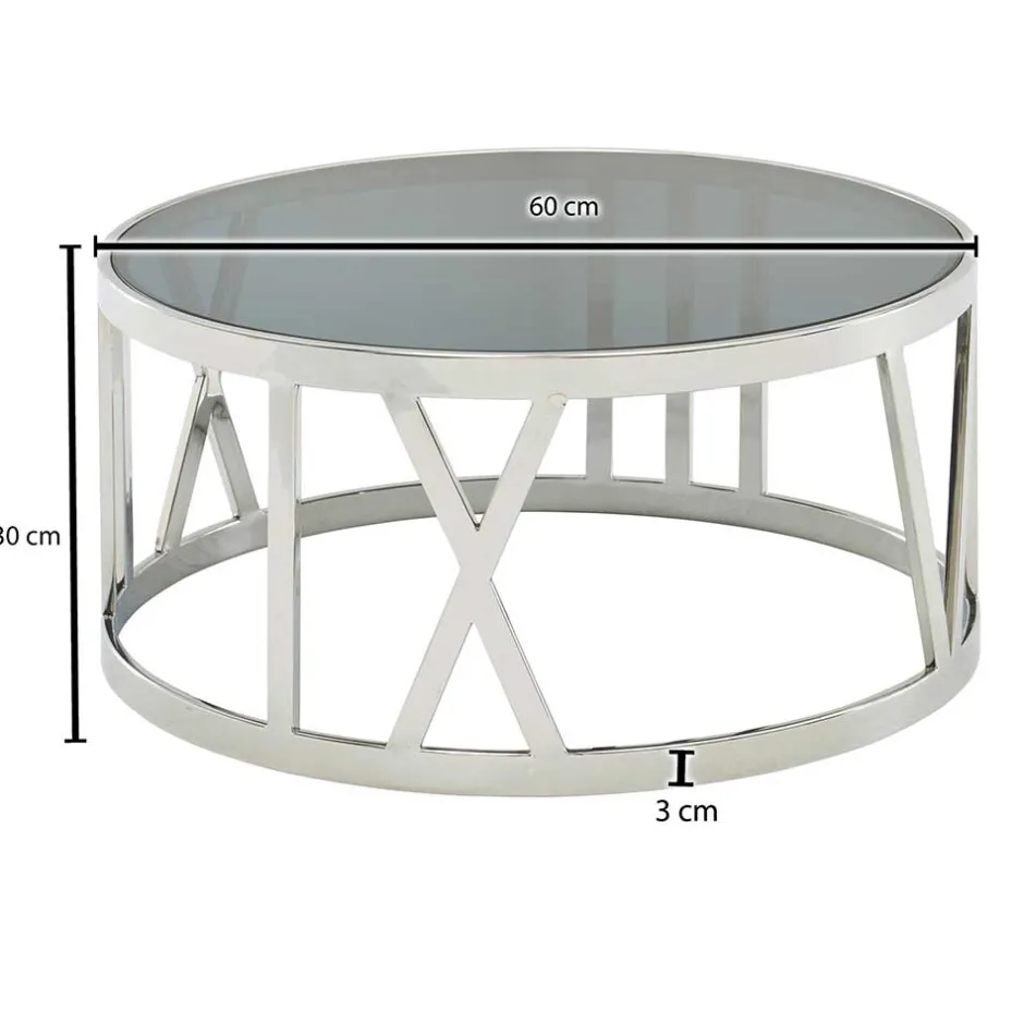 Pharao24 Runder Couchtisch Inglis> Glastische