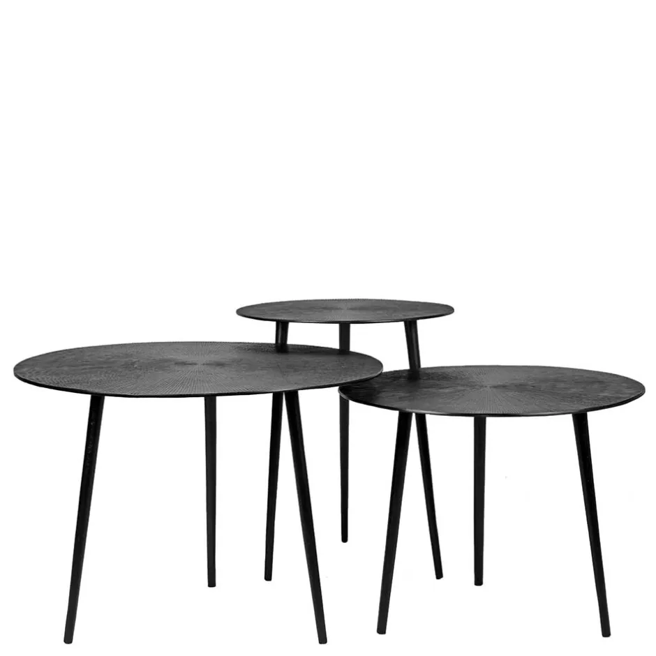 Wohnzimmertisch|Beistelltische*Pharao24 Runder Metalltisch Viesta