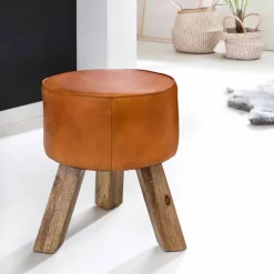 Sitzhocker|Garderobenhocker*Pharao24 Runder Sitzhocker Evanuela