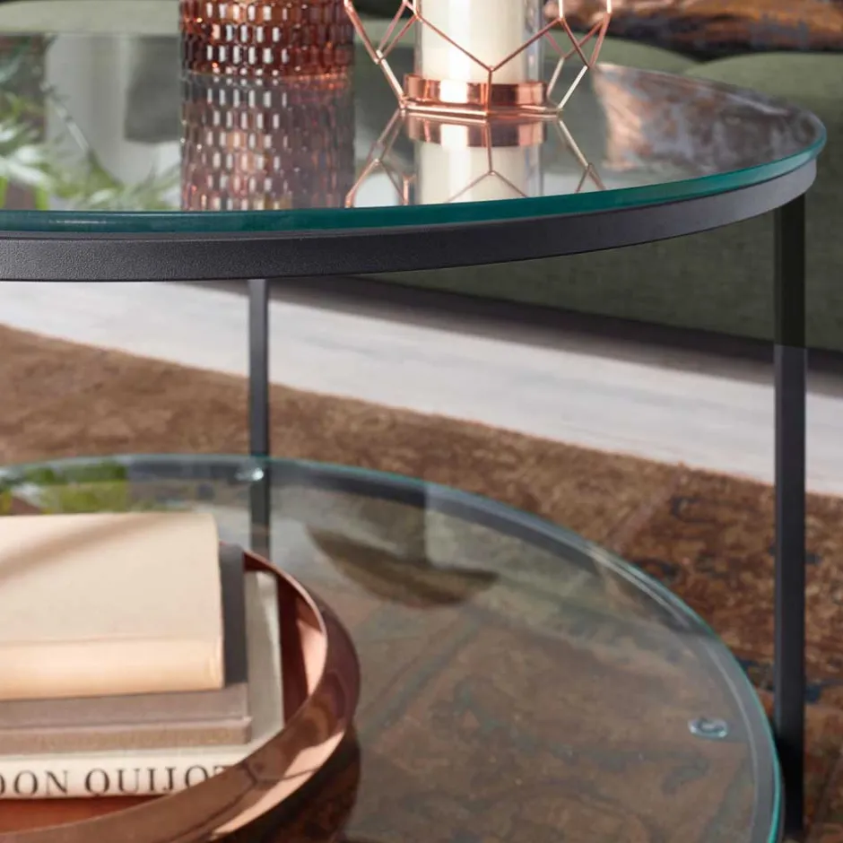 Beistelltische|Couchtische*Pharao24 Runder Wohnzimmertisch Ovestica