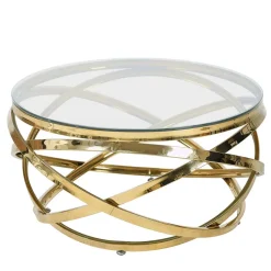 Glastische*Pharao24 Runder Wohnzimmertisch Setrevi